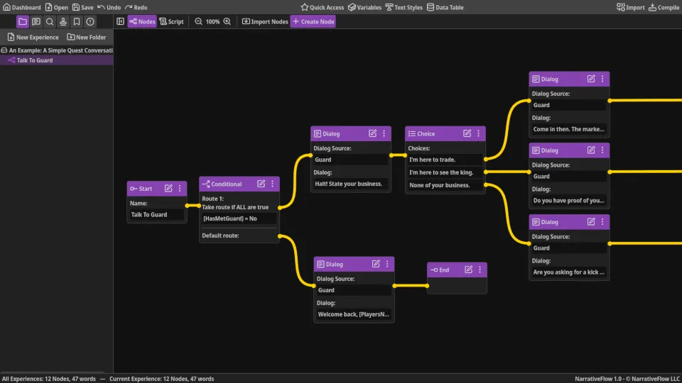 NarrativeFlow makes narrative design visual and easy.