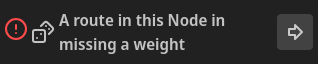 A route in this Node in missing a weight