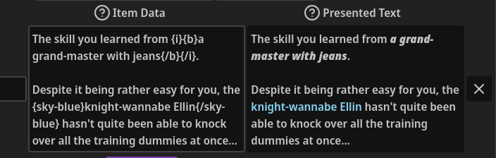 Data Table With Text Styles
