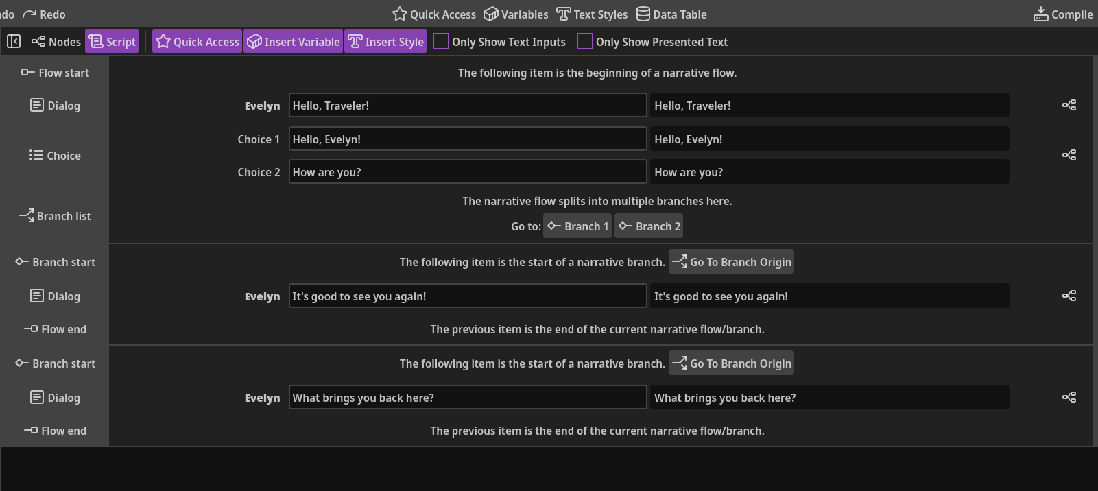 04 - Script View With Choice Node